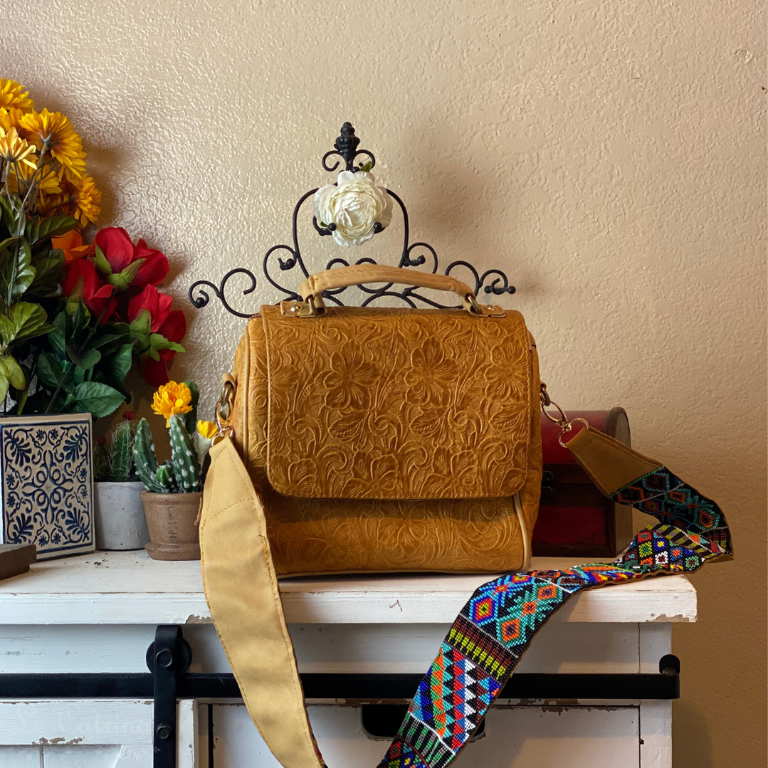 Mustard yellow leather purse deals