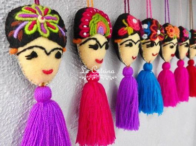 Fridas bordadas para decoracion qty.12 - Le Catrina